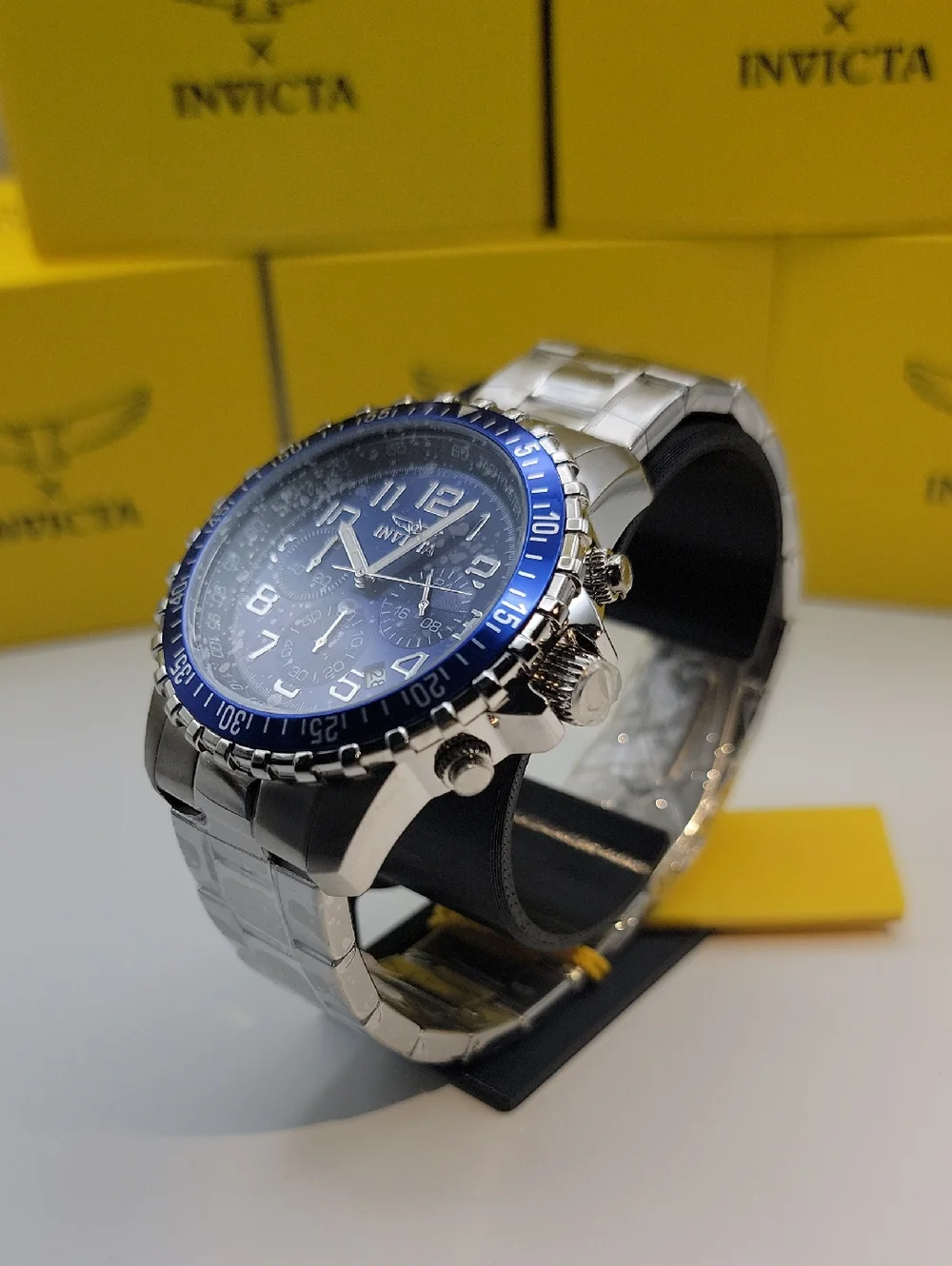 Invicta Specialty Deep Blue Vector Field Men's Watch 45mm Steel 6621 Chronograph